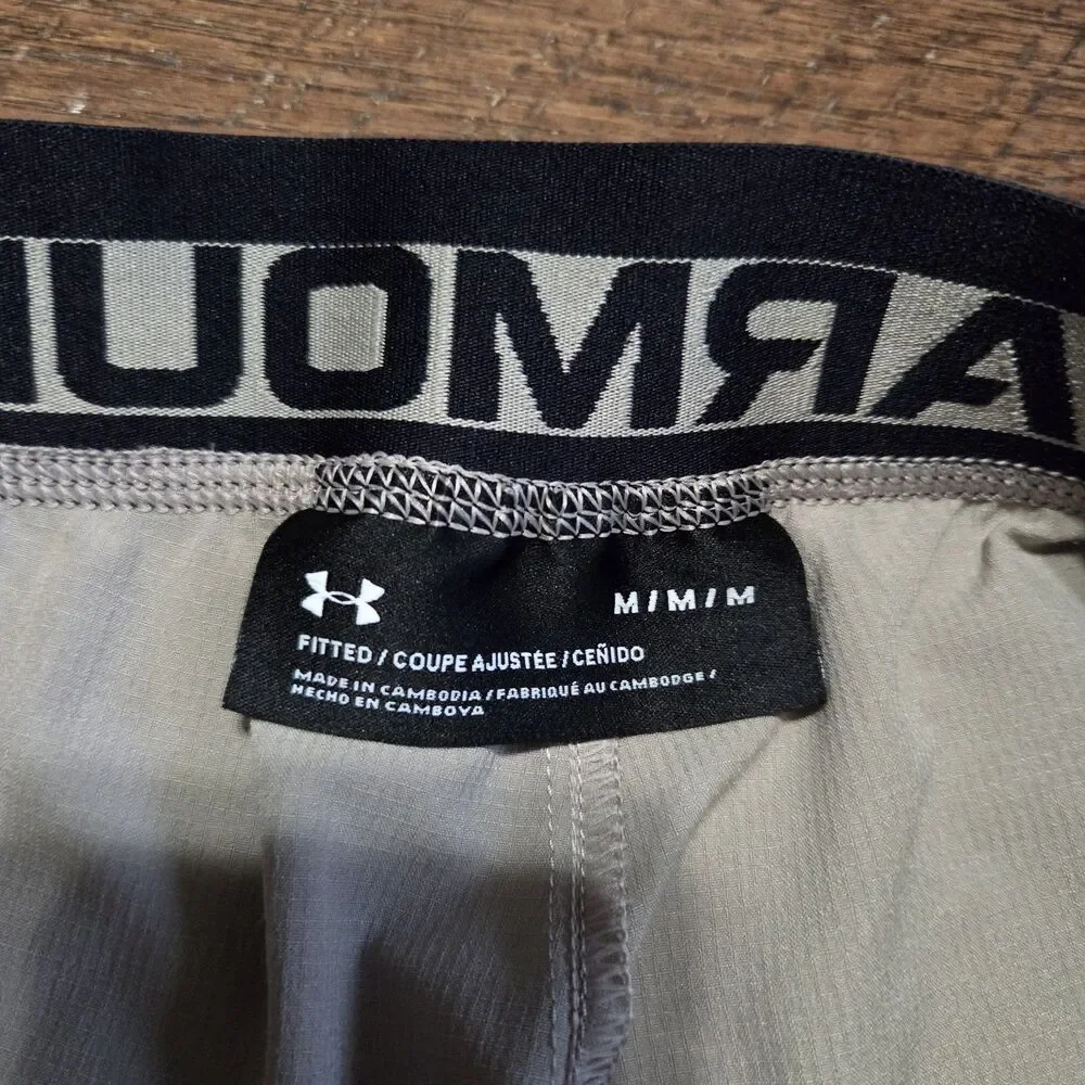 Under Armour UA Vanish Woven Men's Beige Fitted Athletic Shorts 6in M
